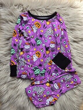 Hello Kitty Purple Halloween Kids Pajama Set